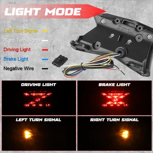 Motosiklet için kuyruk lambası, Kawasaki için, Motosiklet, fren lambası, arka lamba, gösterge, Z900, Z650, NİNJA650, 2017, 2018, 2019, 2020, 2021, 2022, 12V En çok satılan 12, z900 yok-no. 9
