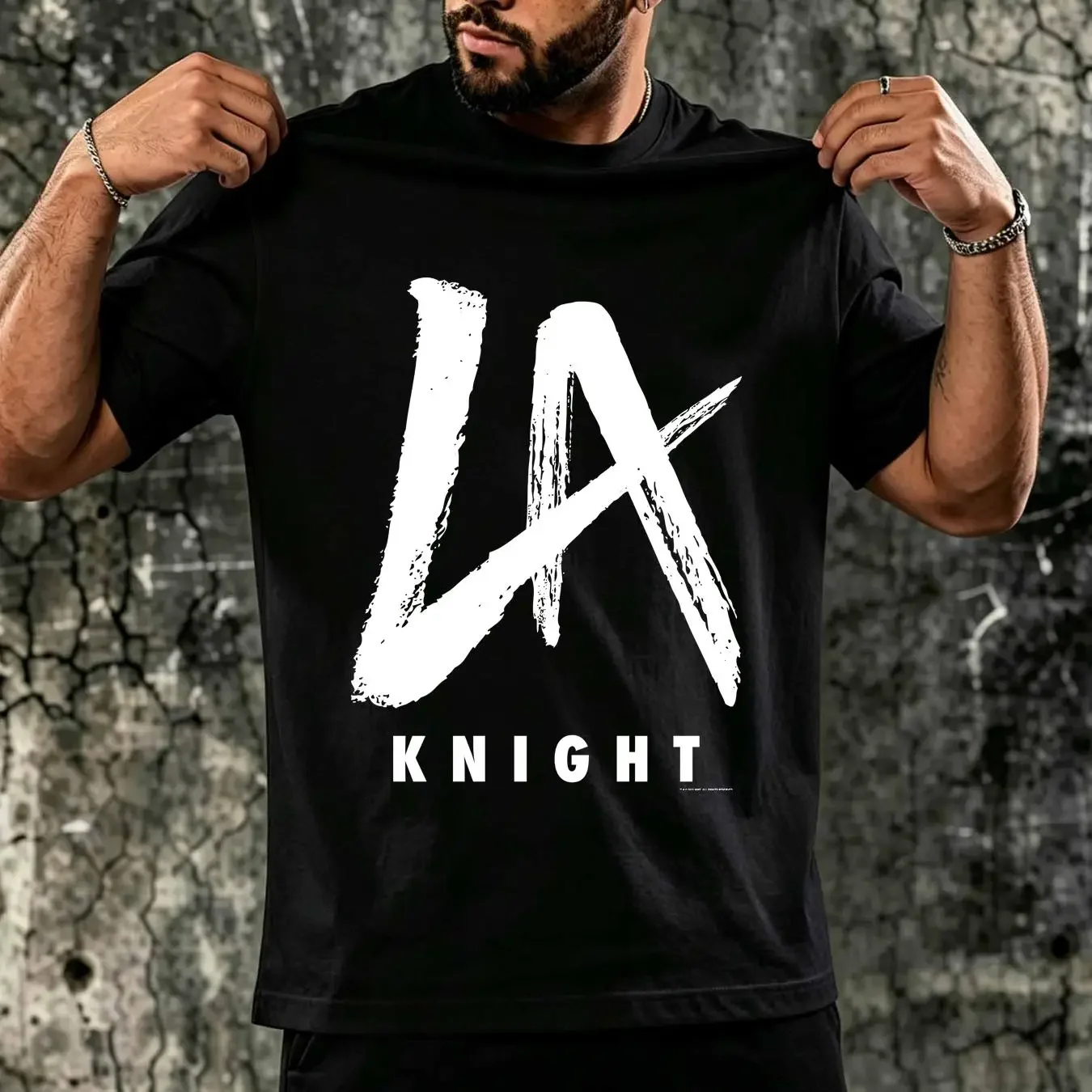 washed T Shirt La Knight All Sizes S To 5Xl long or short sleeves vintage Washed Slightly Stretched Breathable Soft homme