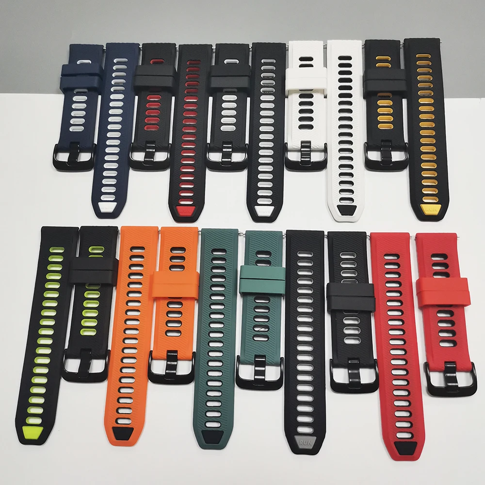 20 مللي متر 22 مللي متر سيليكون حزام ل Garmin Venu 4 45 مللي متر/Forerunner 265 255 570 165 245 الموسيقى الفرقة Vivoactive 6 5 4/Venu 3 الرياضة سوار