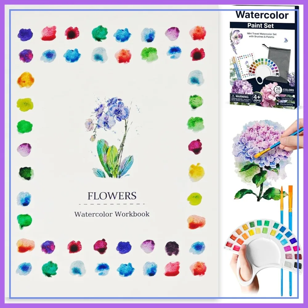 Woodworking Kits For Adults - Watercolor Workbook: 13-Page 300GSM Paper, 26
