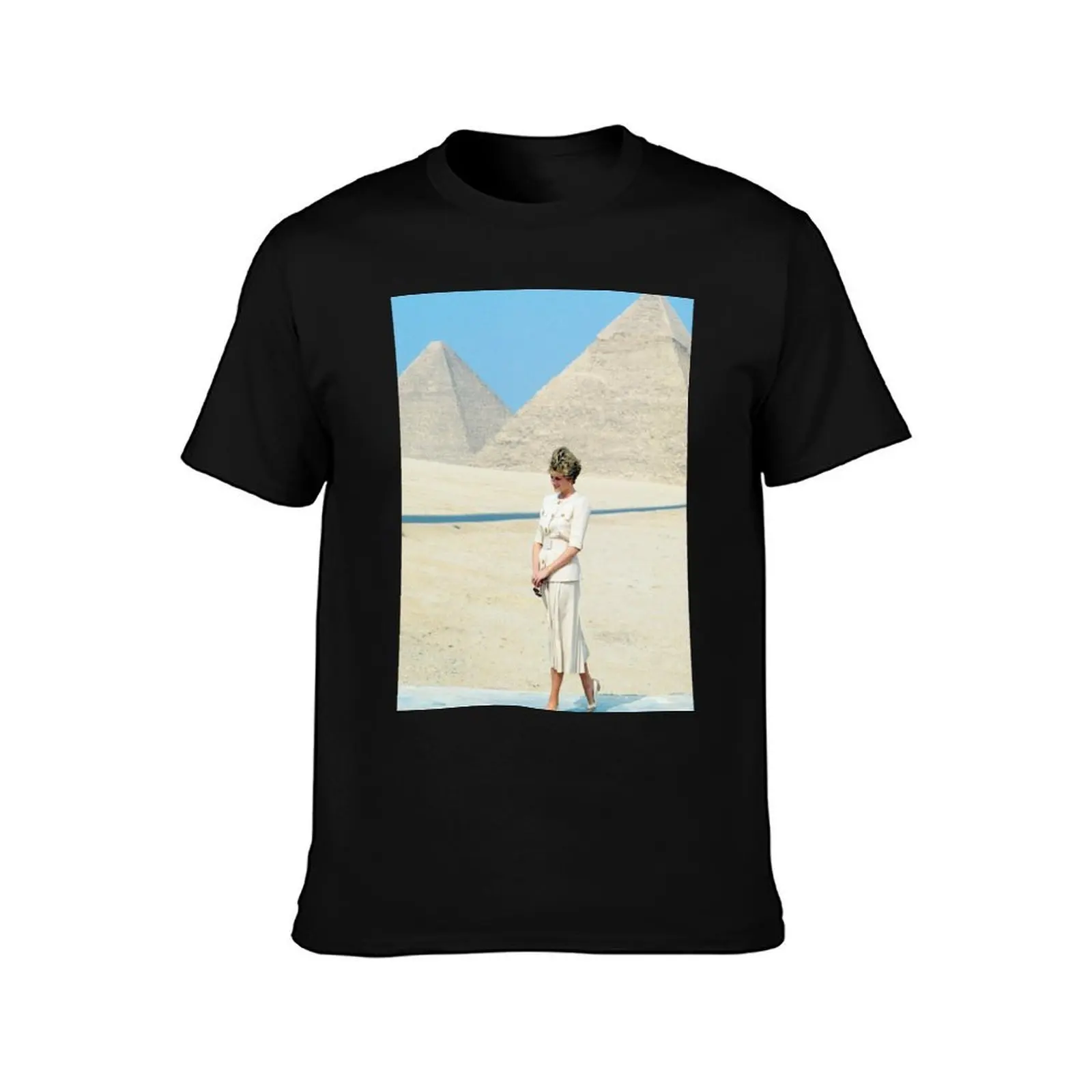 Princess Diana Egypt 1992 T-Shirt, Summer Casual Cotton Tee, Oversized Streetwear Tops, Vintage Graphic Print, Unisex Men Women