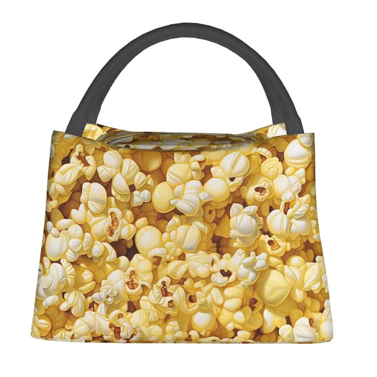 Hot Buttered Popcorn Lunch Bags Insulated Bento Box Waterproof Lunch Tote Picnic Bags Thermal Bag for Woman Children Office