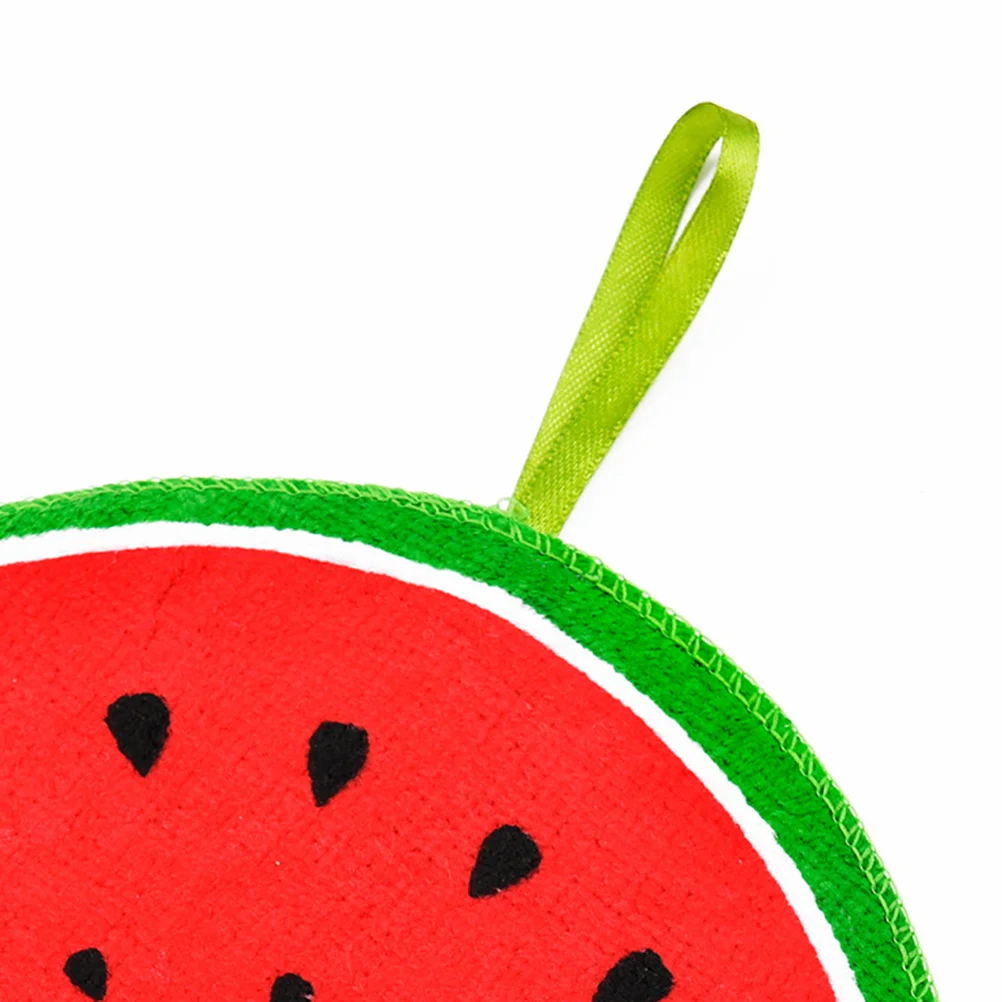 

4Pcs Hand Towel Soft Round Kerchief Fast Drying No Fading Cute Design Space Saving for Home Travel Camping Use