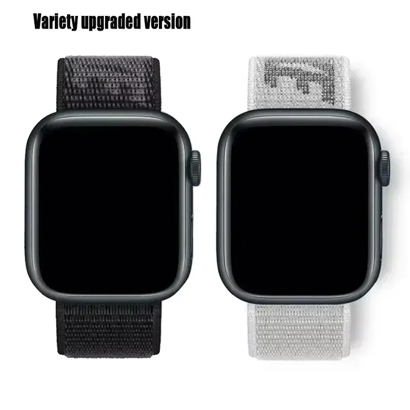 Nylon Braided Loop Strap For Apple Watch 10 9 8 7 45mm 41mm 42mm 46mm Band Ultra 2 49mm Sports Wristband iWatch 6 5 4 SE Correa