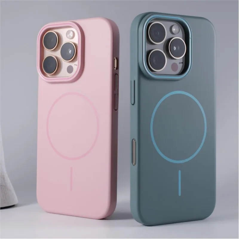 Funda rígida de PC original para Magsafe para iPhone 17 Air 16 15 14 Plus 13 12 Mini 11 Pro Max, mate y magnética antigolpes 6