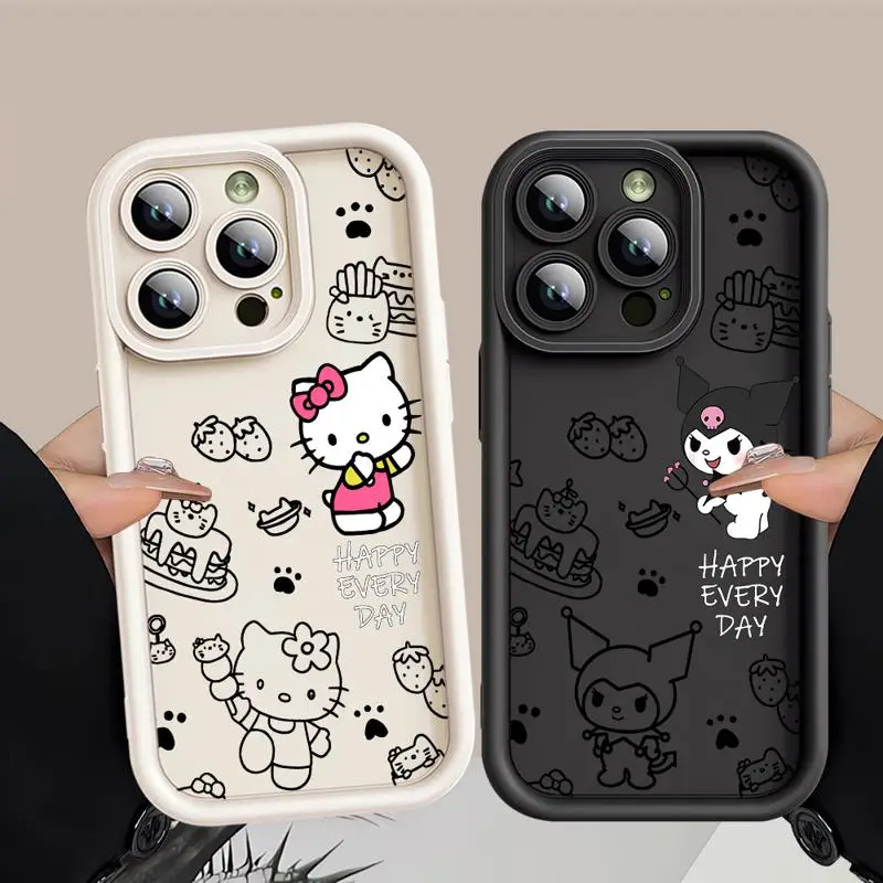 Sanrio Kuromi Hello Kitty Phone Case for Xiaomi Redmi 12 12C 13C 5G 13 4G A1 A2 Plus A3 Poco X3 NFC X3 Pro C50 C51 C61 Cover