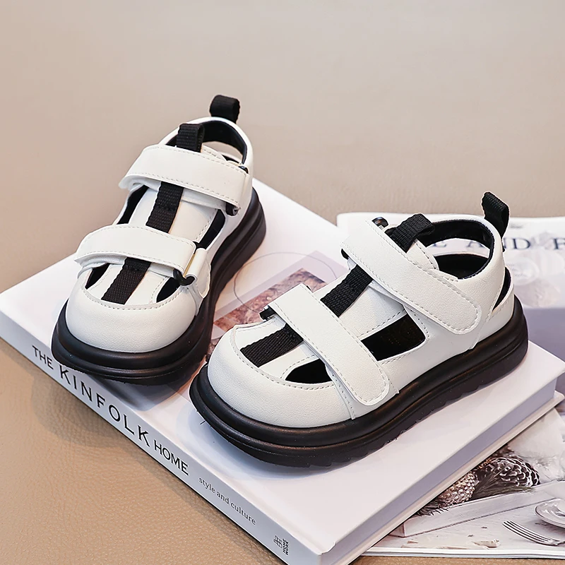 Kids Simple Summer Sandals New Hollow-out Outdoor Roman Sandals for Boys Girls Breathable Causal Children's Platform Shoes Soft