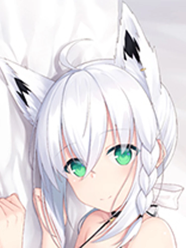 Dakimakura Anime Shirakami Fubuki Double-sided Print 2WAY Tricot Life-size Body Pillow Cover Pillowcase Custom print