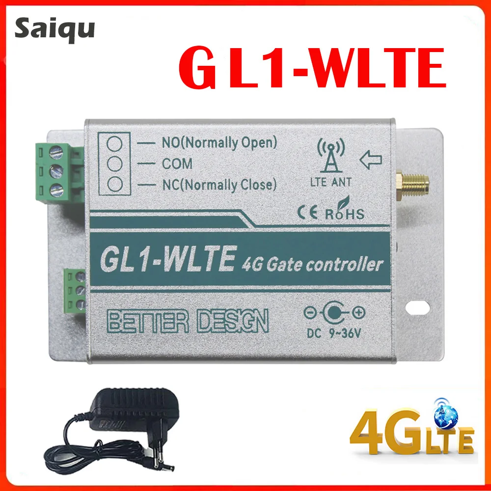 

GL1-WLTE 4G GSM Wireless Gate Opener Controller SMS Call APP Remote Control Smart Relay ON/OF Switch