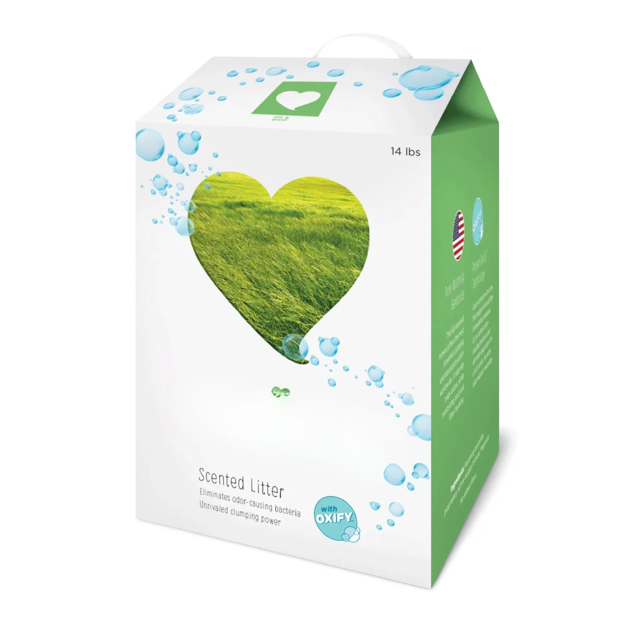 Arena para gatos Sanicat Summer Breeze Clumping con Oxify, 14 lb. Caja