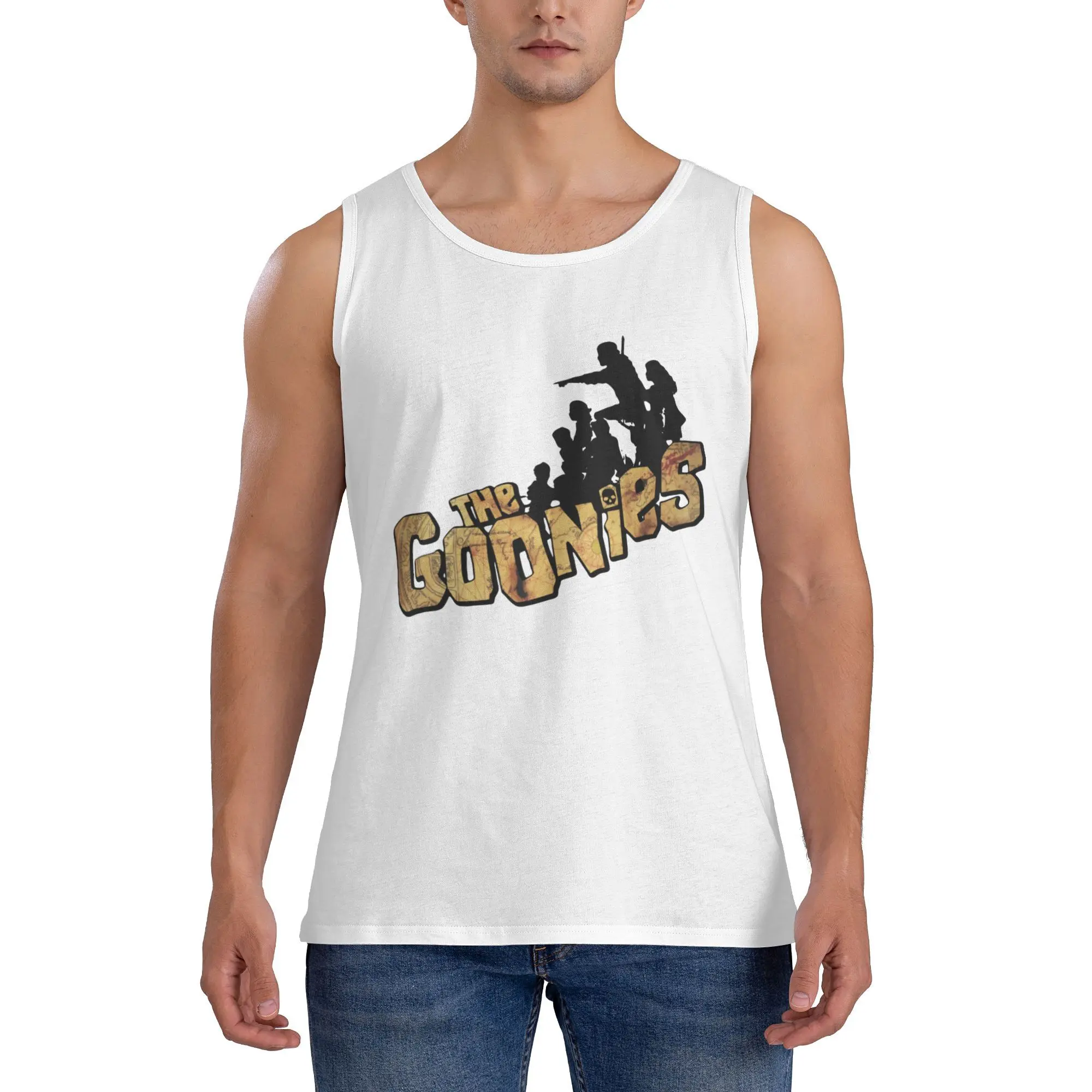 

Быстросохнущая мужская повседневная уличная майка The Goonies Movie Never Say Die, жилет без рукавов с принтом, летняя одежда