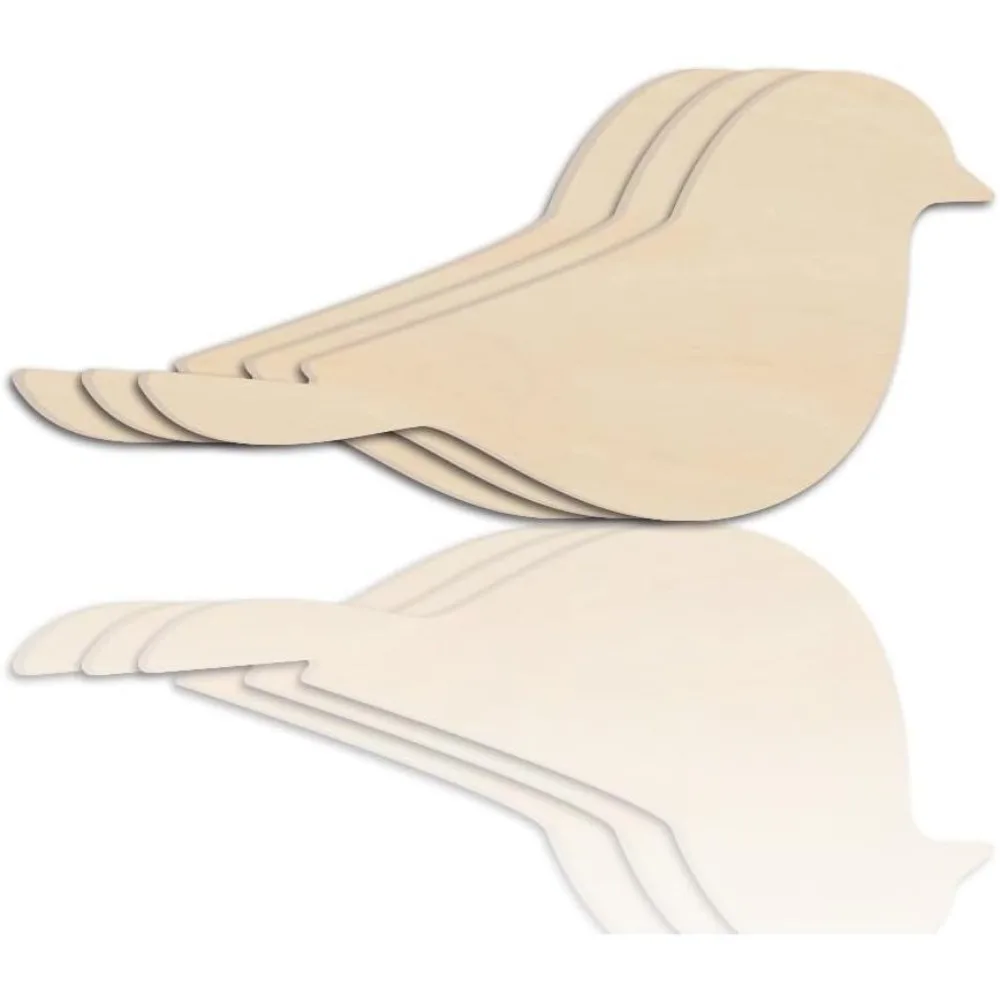 3PCS Bird Wood Cutouts 11.5x6inch Smooth Unfinished Wooden Tag Ornaments for DIY Arts Crafts Pyrography Decor Wedding Painting
