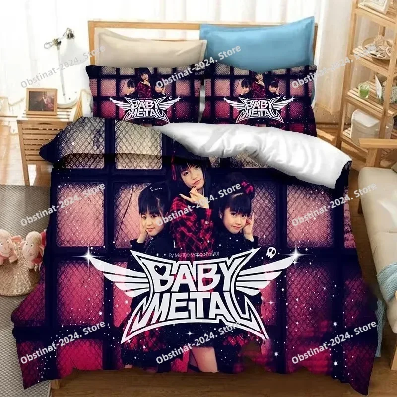 

BABYMETAL Rock Band Bedding Set Printed single Comforter Quilt Bed Cover Duvet Cover Pillow Case 3 Pieces Sets Kids Adult Size