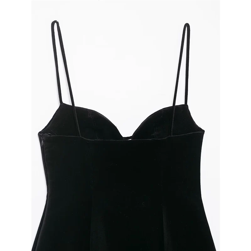 2025년 신상 가을 드레스 여성 패션 슬림 튜브탑 미니 우아한 여성 캐미솔 드레스 가을 시크 스트리트 청소년 휴가 드레스