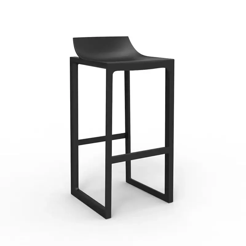 Chaise de bar simple en fer forgé de style nordique, tabouret haut d'extérieur, créatif, célébrité Internet, 55cm 65cm