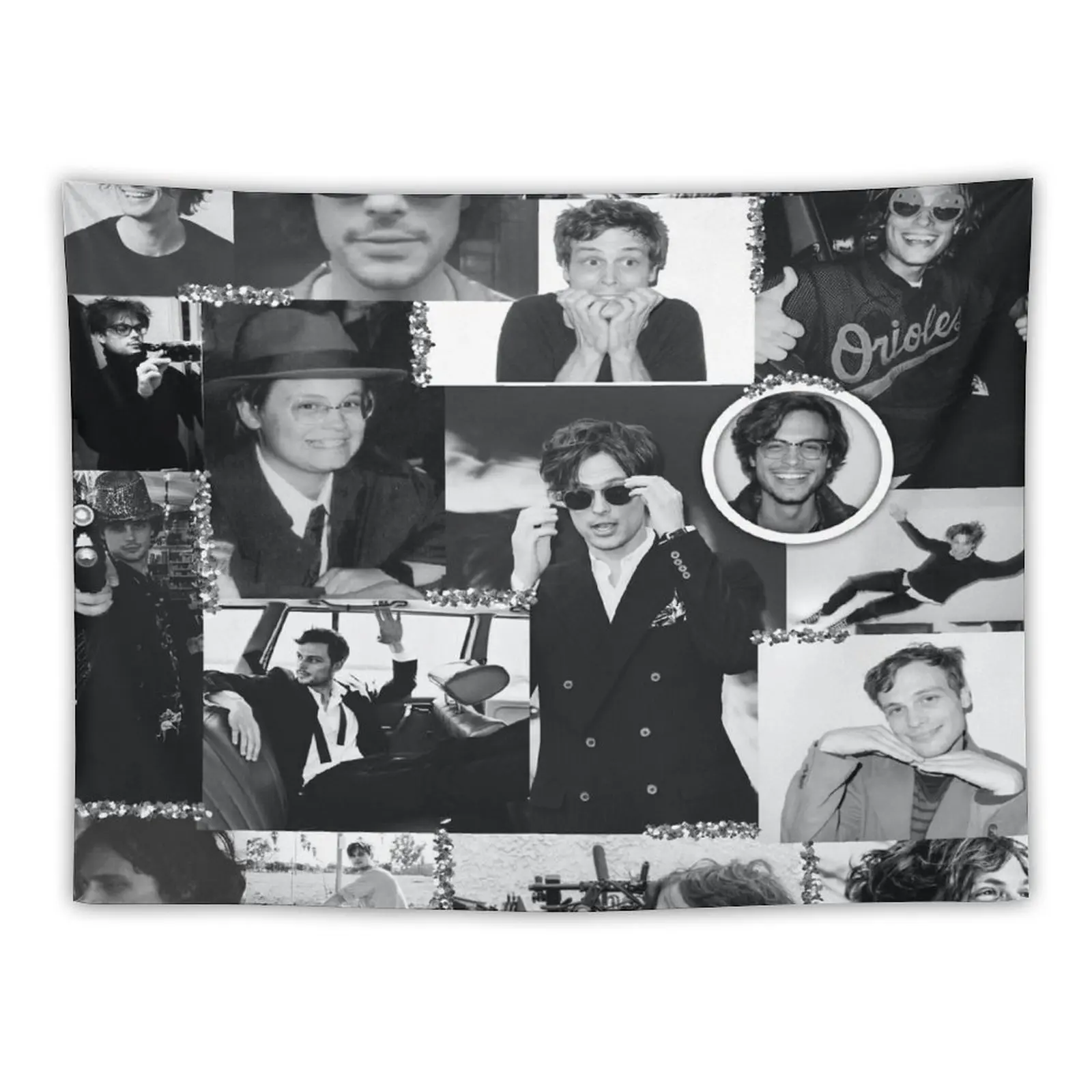 

Matthew Gray Gubler Collage b&w Tapestry Wall Mural Bedrooms Decor Things To Decorate The Room Tapestry