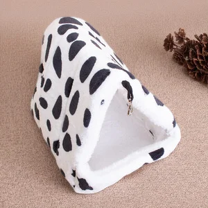 Hamster Plush Bed Cozy Fleece Tent Nest Soft Warm Sleeping Pouch Cave Cage Decor Home Christmas Gift For Kids And Small Pets