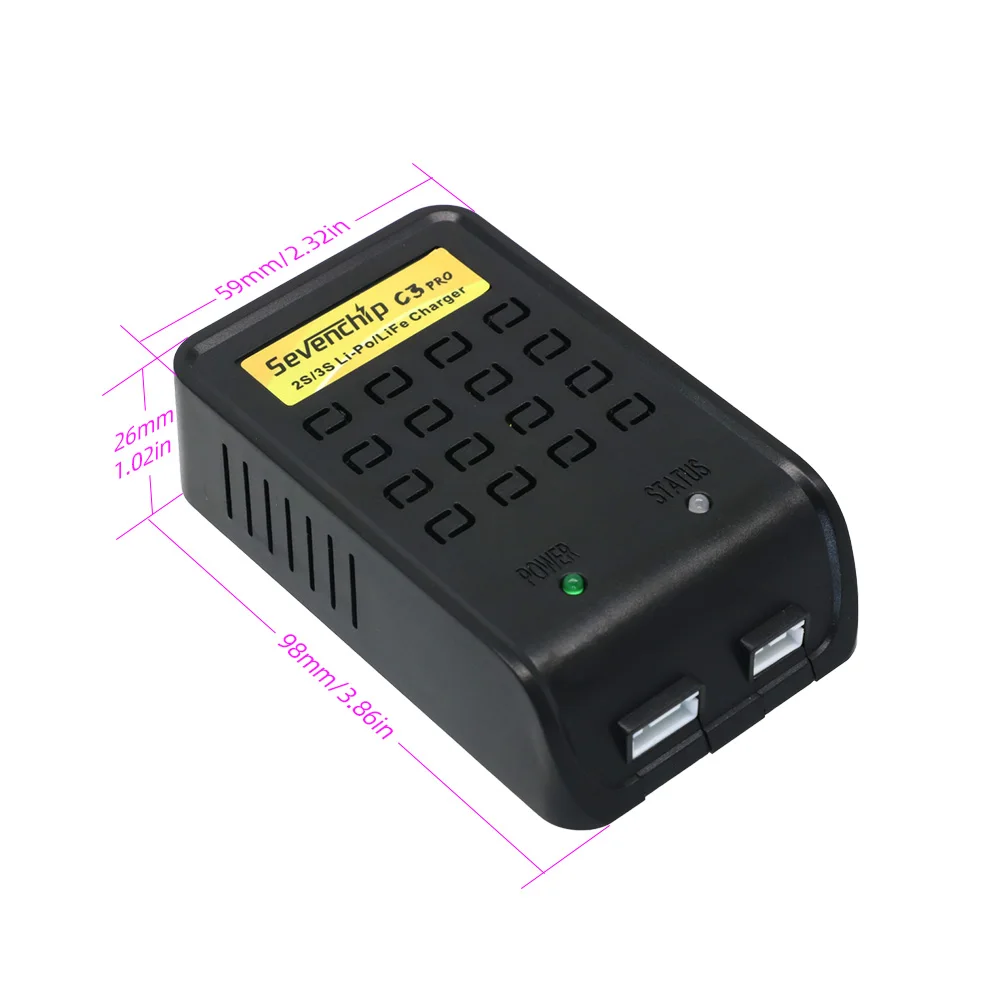 Sevenchip C3 Pro 10 واط شاحن ميزان صغير شحن الاتحاد الأوروبي/الولايات المتحدة التوصيل ل RC 7.4 فولت-11.1 فولت 2-3 ثانية يبو الحياة بطارية التحكم عن بعد سيارات لعبة #2