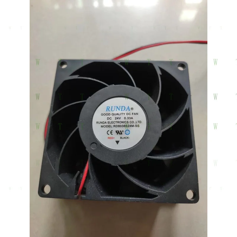 

Вентилятор охлаждения RUNDA RD8038S24M-SS, 24В, 0.33А, 8038, 8 см, 2-проводной, 2-контактный, 1 шт.