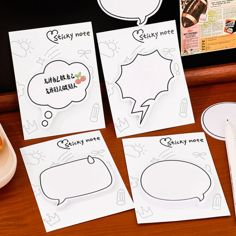

Simple Dialog Box Convenient Sticky Notes Cute Student School Message Note-taking Stickers Removable Reusable Sticky Paper