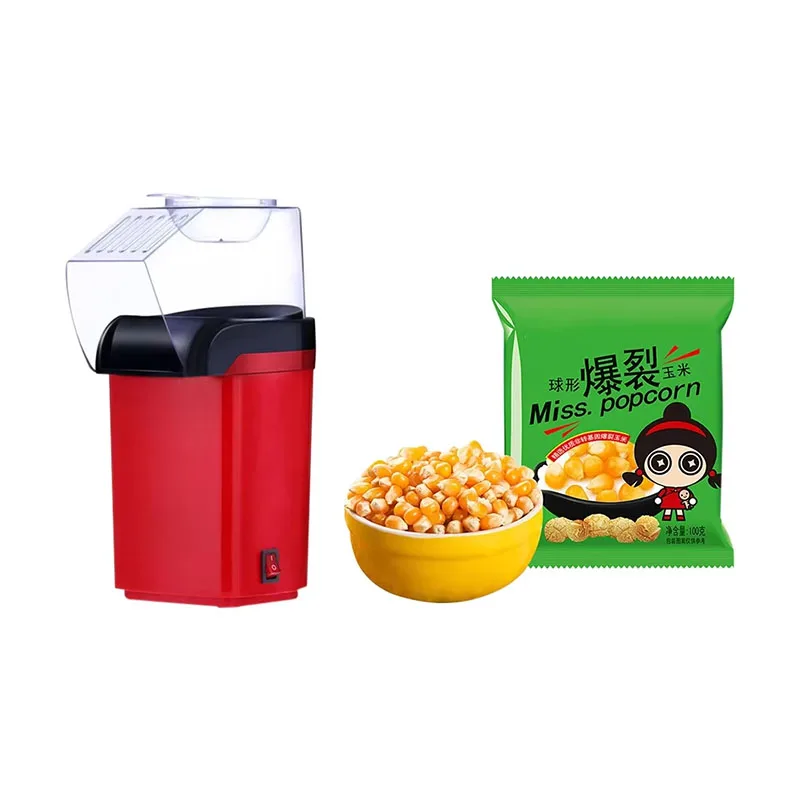 Household electric popcorn machineblower type mini popcorn bagging machine electric heating corn popper machine popcorn machine