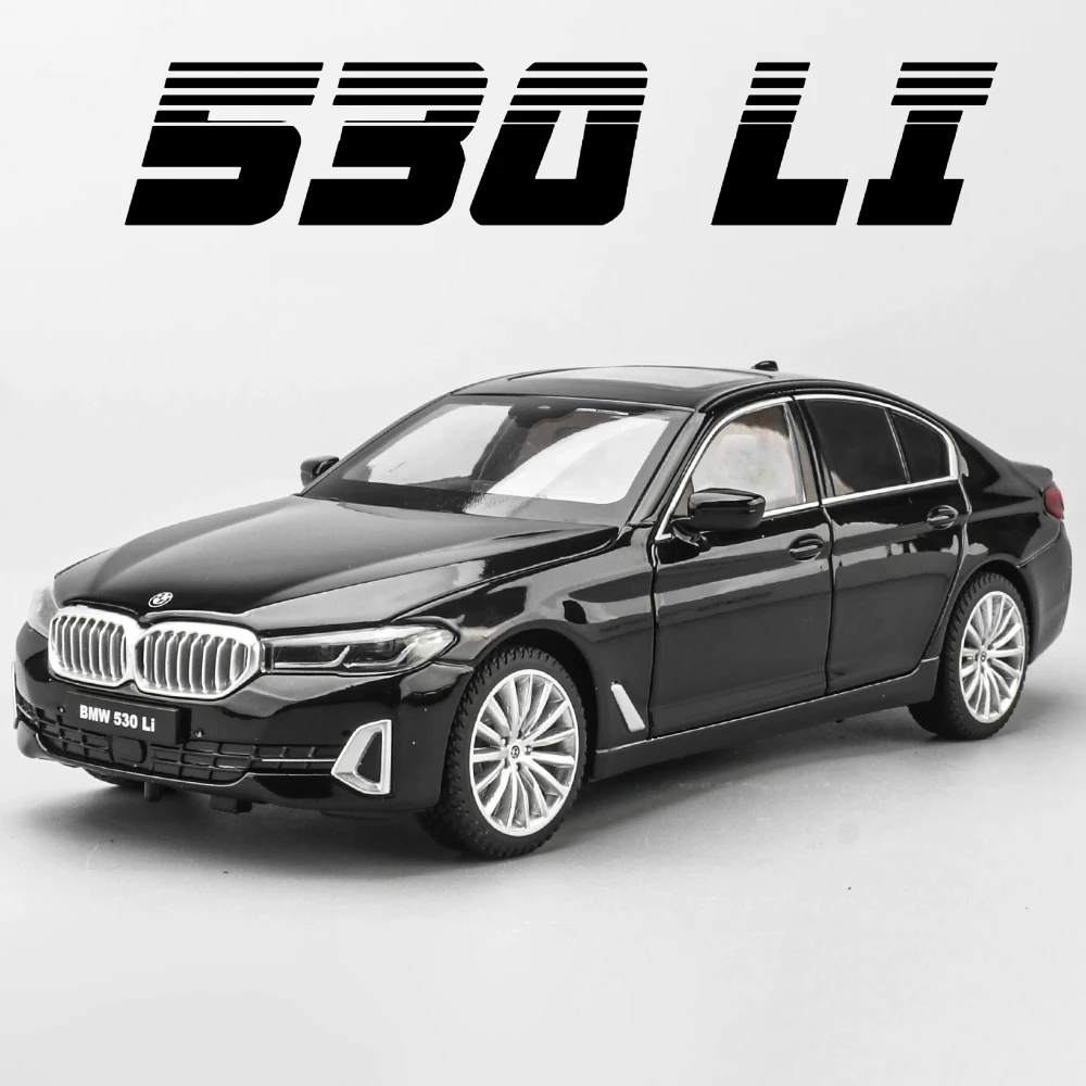 

1:24 Scale 530LI 760LI Car Model Toy Alloy Body Rubber Tires Sports Cars Wheel Steering Shock Absorption Models Decorative Gifts