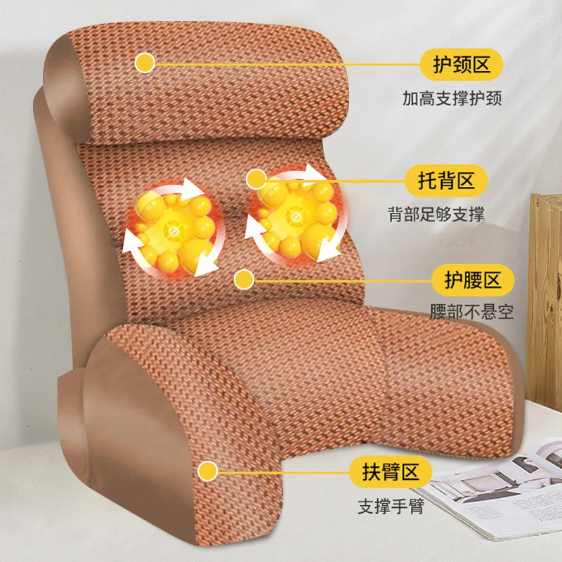 The large backrest will massage  cushion elderly bed pillow, the bedside soft bag summer cold feeling rattan mat