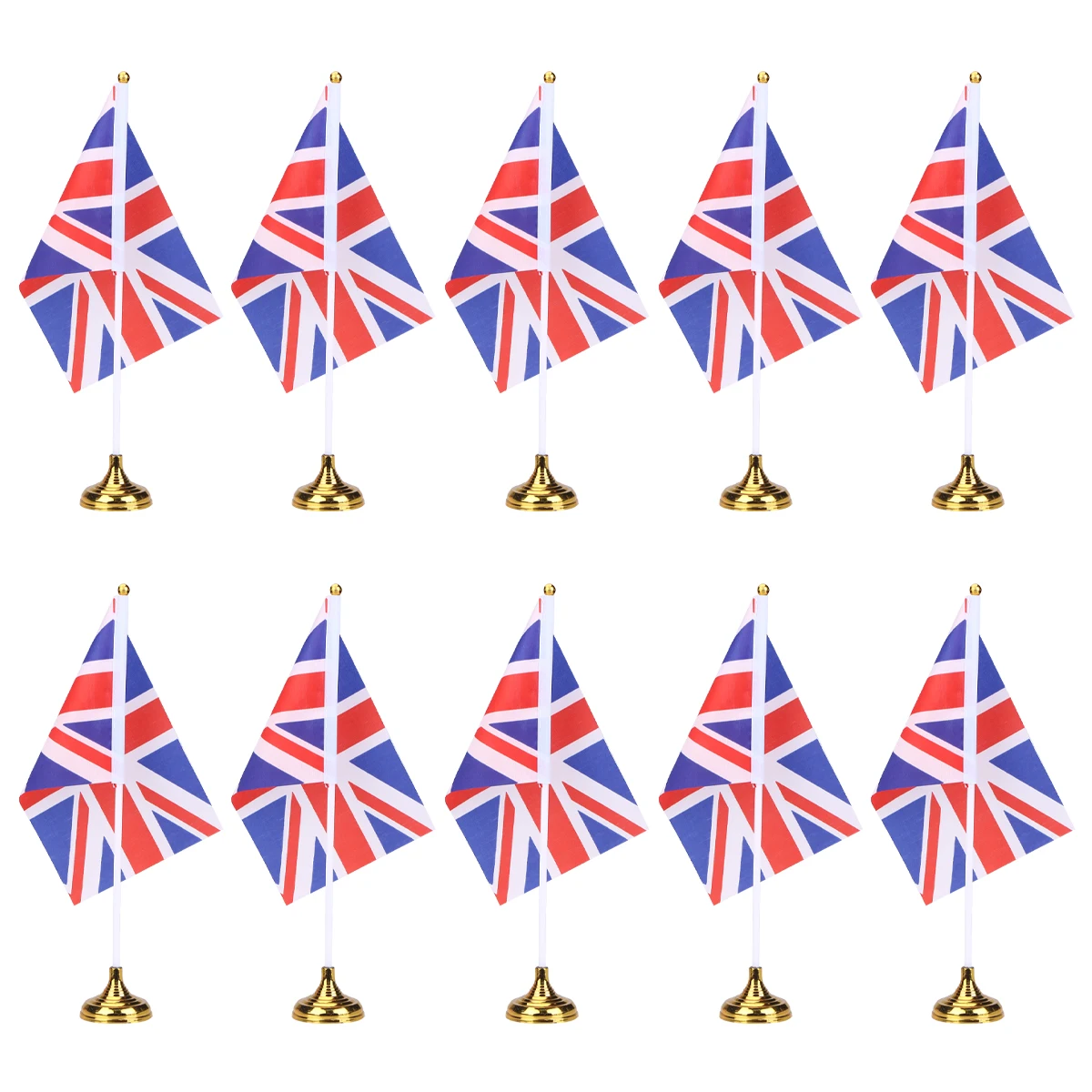 

30 Pcs Flag Desktop Decor Polyester Mini Flags Table Banner National Britain Desktop Flag Day Festivals Events