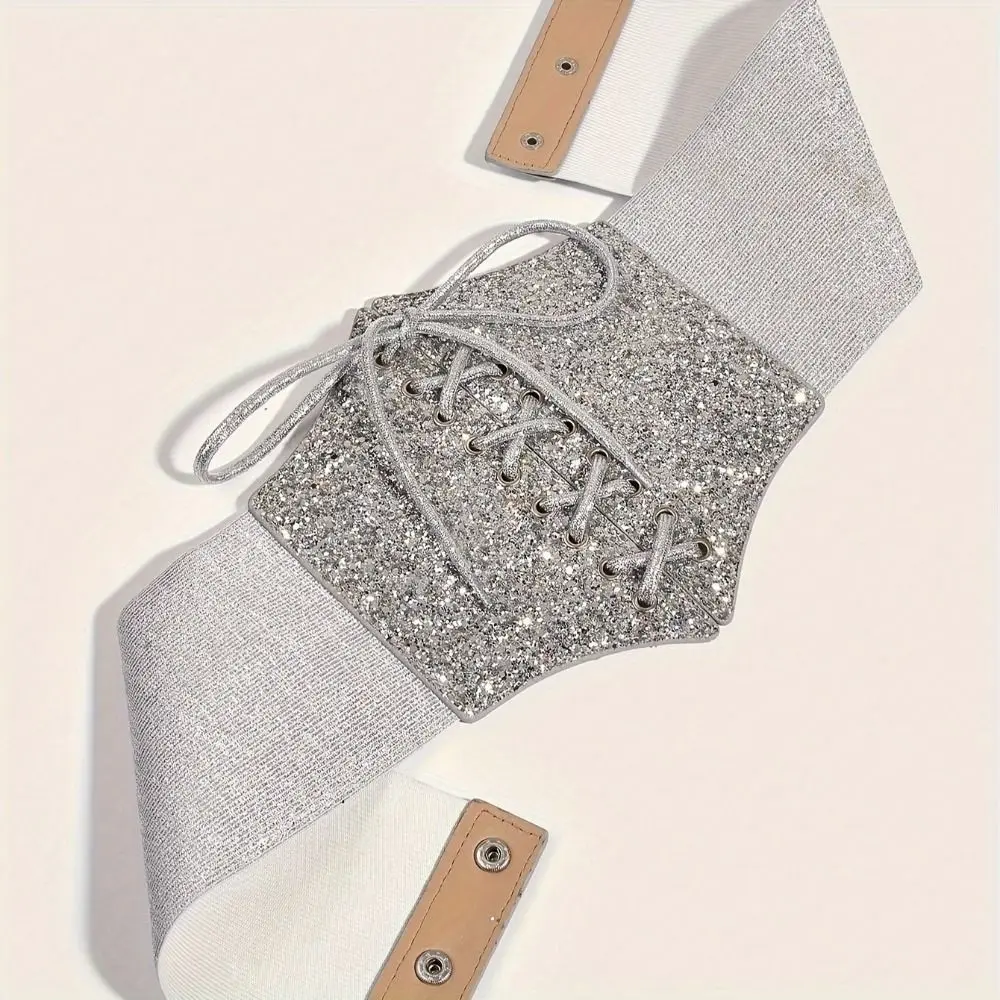 

Роскошные эластичные золотые пояса из блестящей искусственной кожи с леопардовым принтом, пояс для платья, блестящий корсетный пояс для женщин