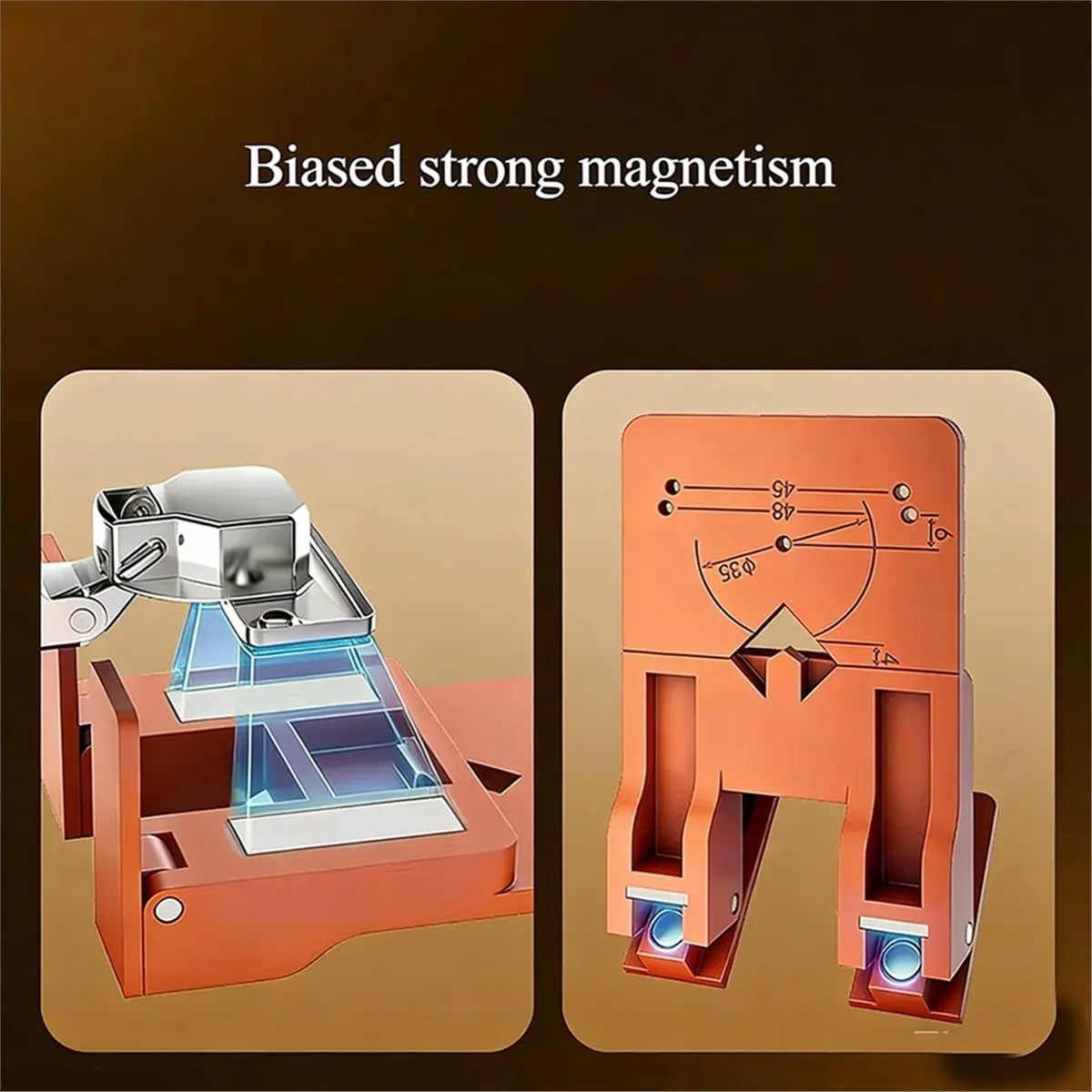 PHONE&GEAR Magnetic Fixing Plate Hinge Installation Fixing Plate Fixator Woodworking Cabinet Door Hinge Mounting Auxiliary Tool