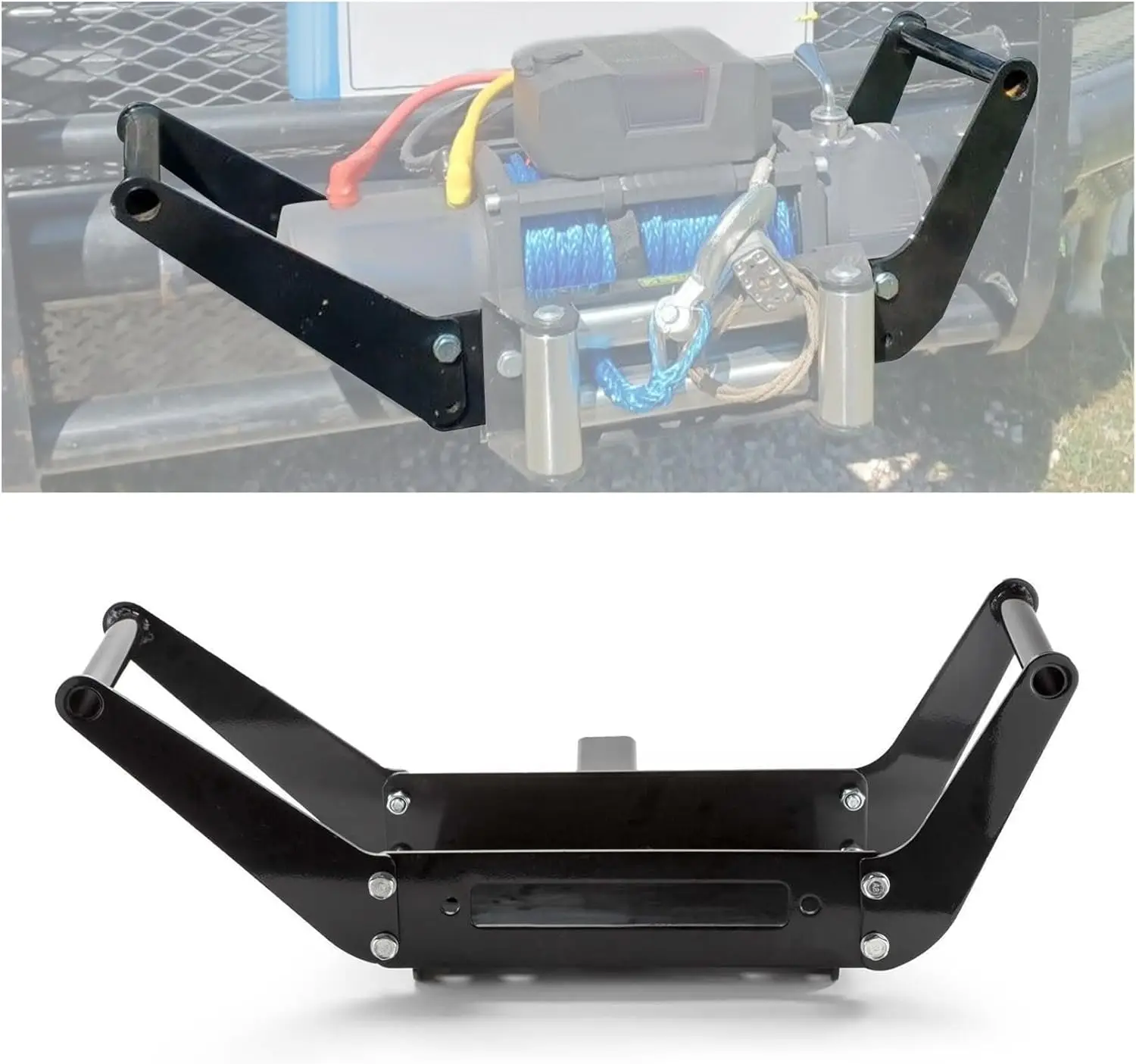 

Heavy-Duty Foldable Winch Mount Plate for 8000-13000 Lb Capacity, Fits Hitch Receiver and Recovery Winches