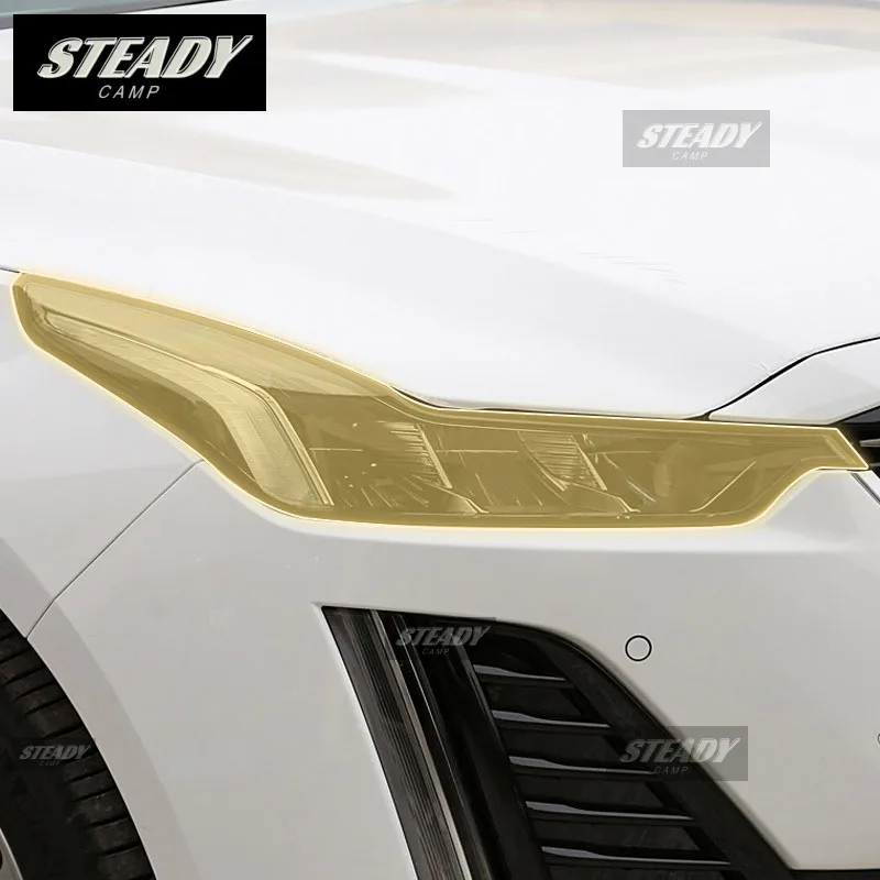 

Pre cutting Car Exterior Headlights PPF transparent protective film TPU scratch resistant film For Cadillac CT5 2020-2024