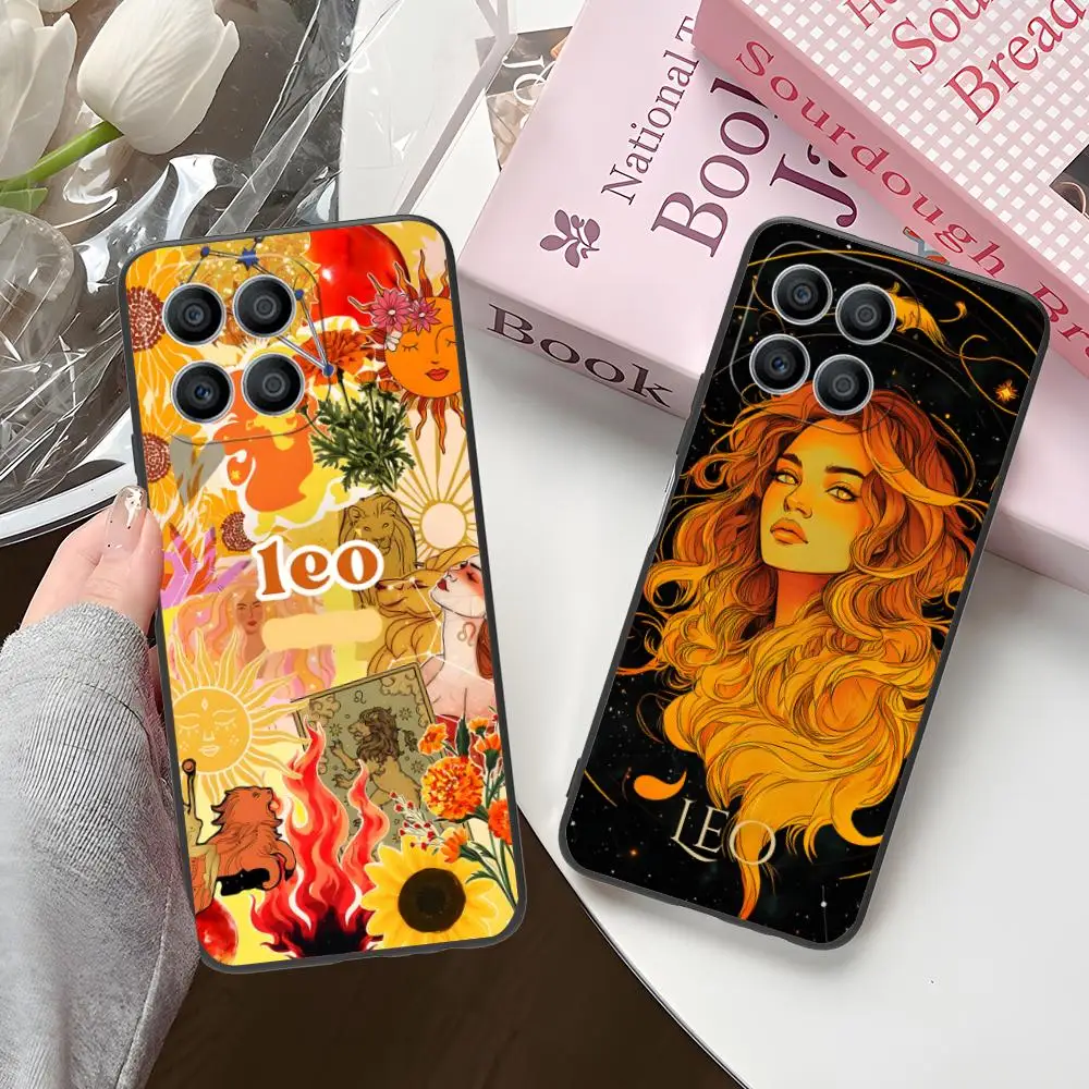 حافظة هاتف محمول بعلامة زودياك ليو لهاتف Honor 90 80 70 60 50 30 20 10 9 8 7 Pro S SE Lite 5G غطاء طباعة ملون فاخر جدًا #1