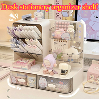 Desk Stationery Organizer Shelf Pen Holder Office Study Desk Storage Shelf