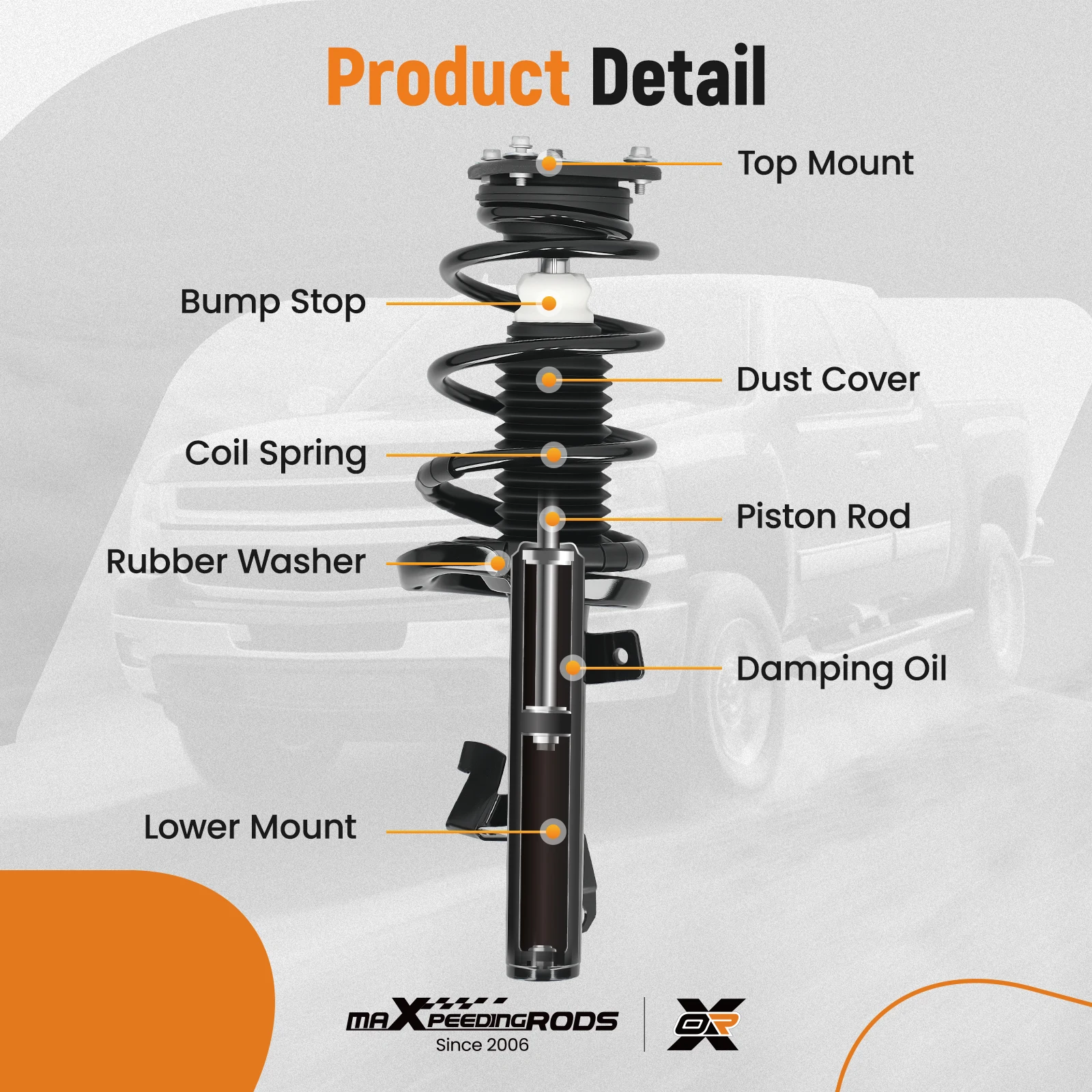 

Front & Rear Complete Struts & Coil Springs for Mazda 3 2004-2009 172263