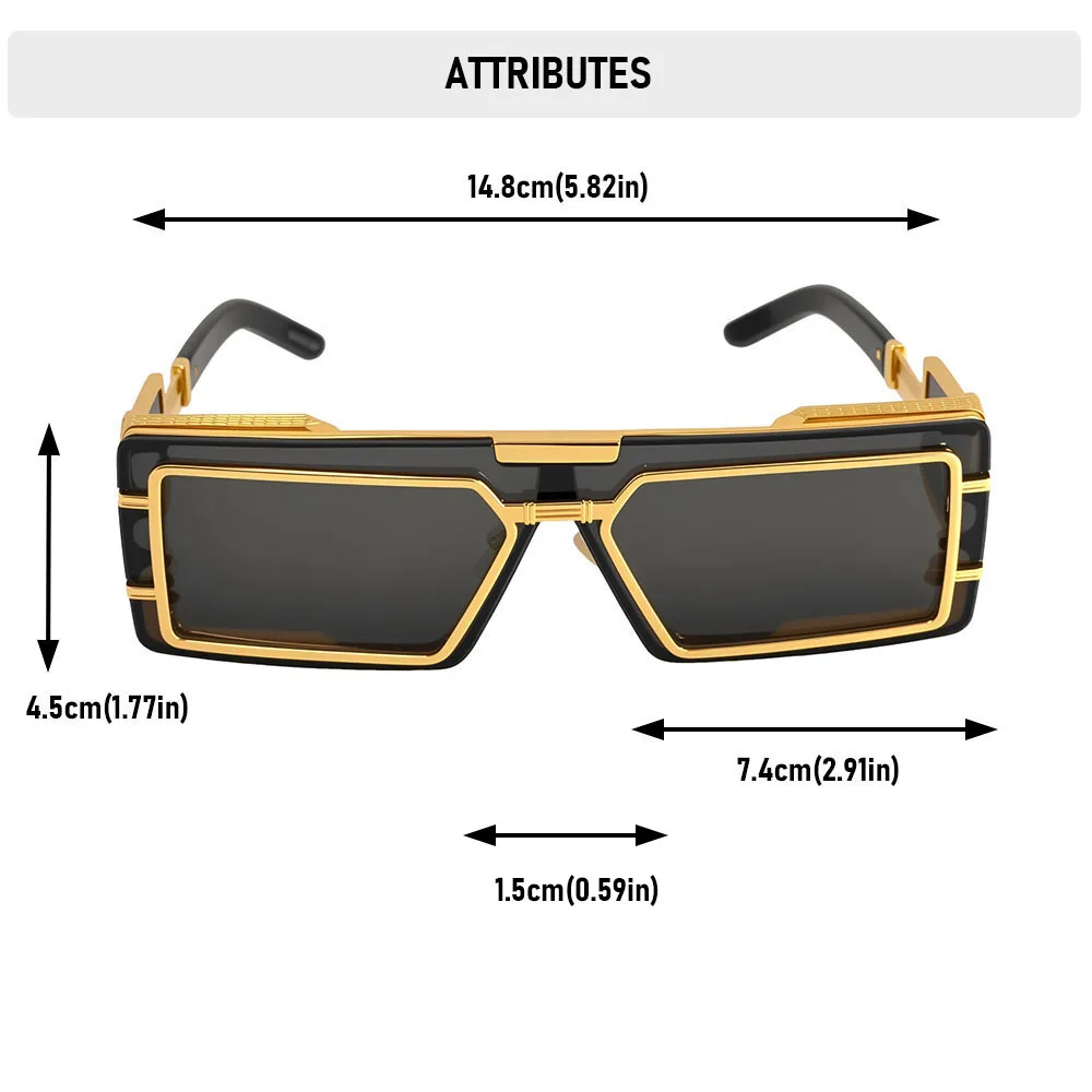 2026 Trending Vintage Sunglasses UV400 protection Sunglasses For Men Oculos Square Outdoor Sunglass Streetwear Steampunk Glasses - Image 6