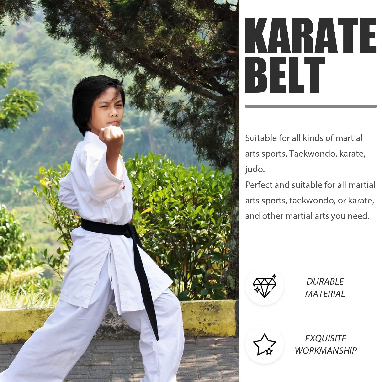 

Clothing Grading Belt Miss Waist Karate Costume Polyester Belts for Men Uniform Adult