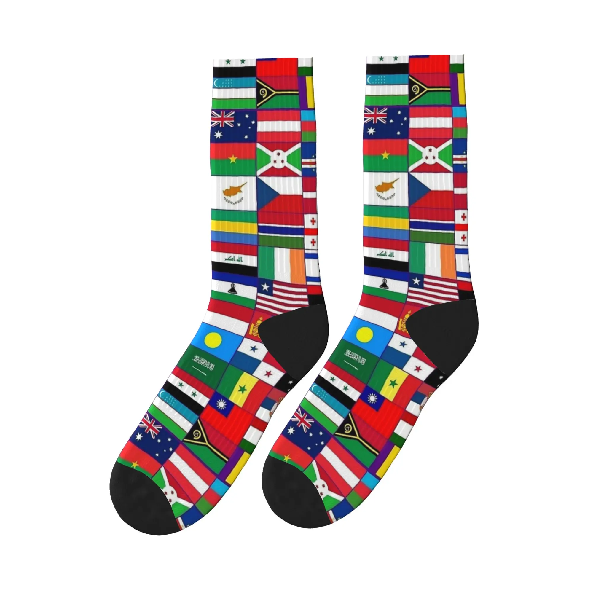 

World Flags Stockings Men's Socks Soft Trendy Socks Spring Running Anti Slip Graphic Socks Birthday Gift