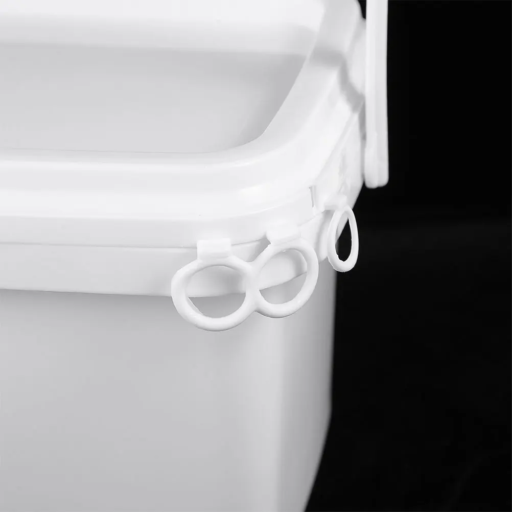 

2pcs Paint Bucket With Lid Empty Plastic Storage Container Multipurpose Lightweight Art Pigment Holder Square Bucket For