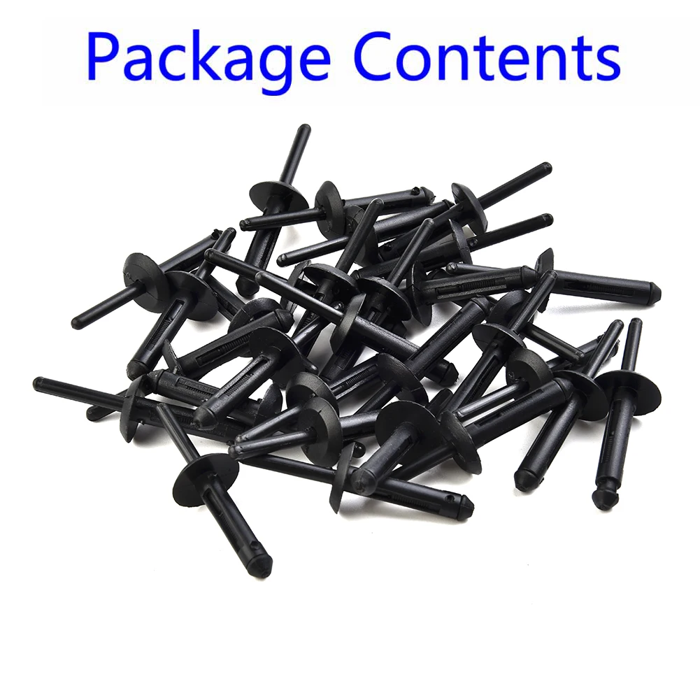 

30pcs Car Fender Bumper Rivet Clips 34201631 Plastic Black Auto Fasteners Clips Self-Plugging Rivet Fastener Car Accessories