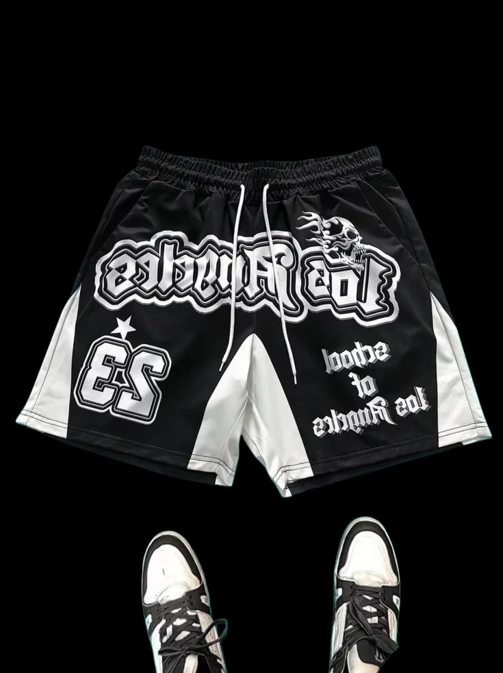 Hot-selling Men Shorts No. 23 Fitness Beach Daily Leisure Sports Breathable Quick-drying Sweat-absorbing Drawstring Shorts Moto