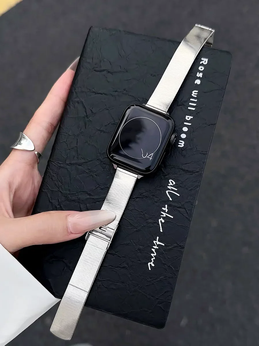 Fashion Irregular Bracelet Metal Link For Apple Watch Band Series 11/8/7/6/10/9 40mm 41mm 38mm 42mm 44mm 45mm 46mm Strap