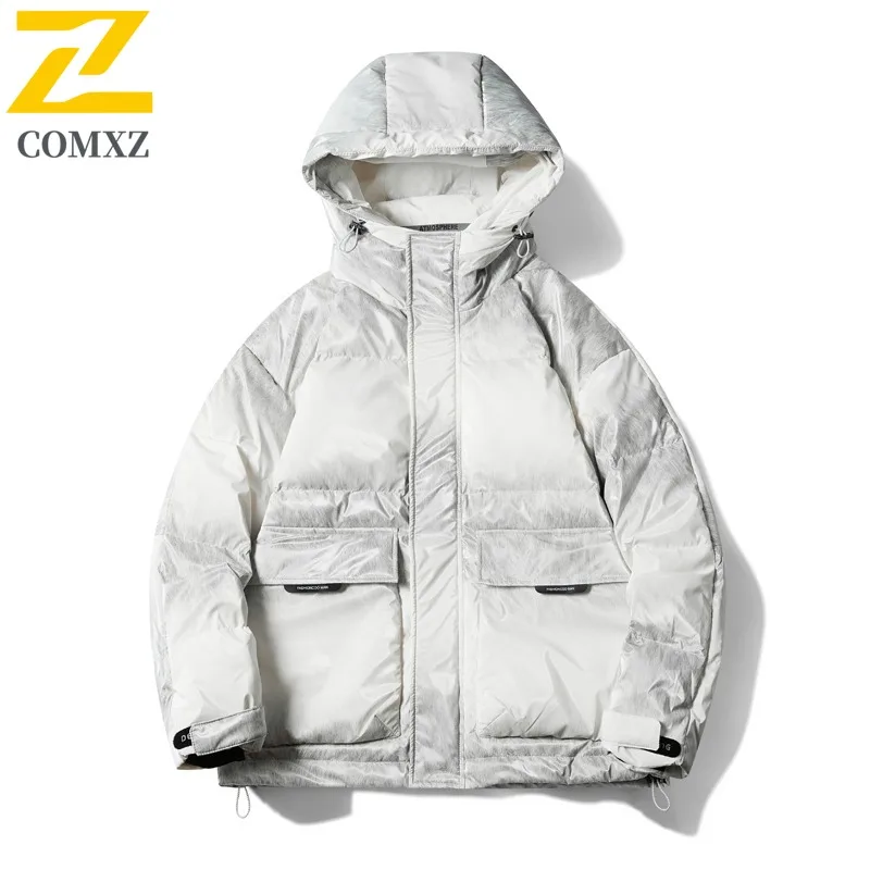 COMXZ Men Bread Jacket Comfortable Fashion Trendy Lightweight Warm Snowy Padded Jacket Travel Minimalist Branded Puffer Jacket