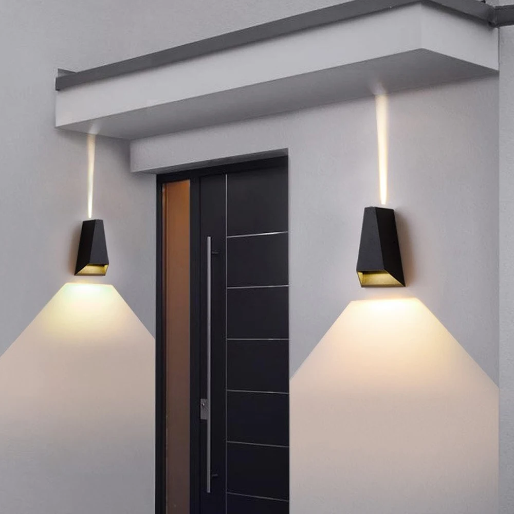 LED Outdoor Wall Lamp  Waterproof IP65 Aluminum Interior Wall Light Porch Garden Lights Living Room Street Stairs Decor Lighting