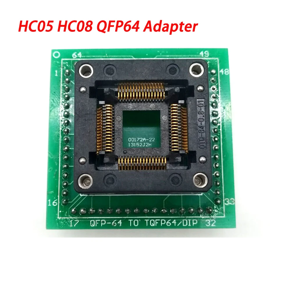 HC05 HC08 QFP64 Adapter IC Socket High Quality OTQ-64-0.8-01 Use For ETL Programmer XPROG M Auto ECU Prog