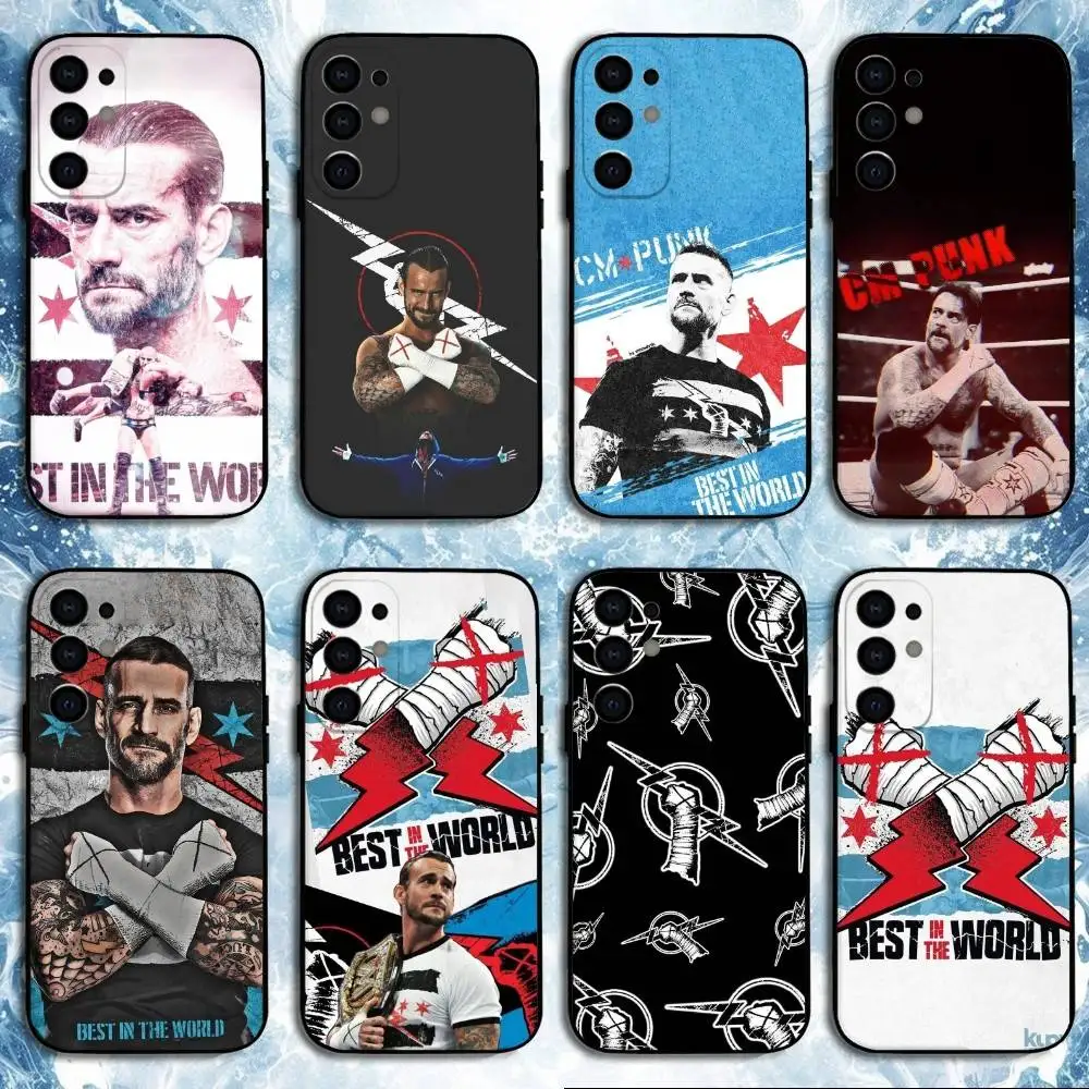 

Wrestler CM P-Punk Phone Case For Samsung S25,S24,S23,S22,S21,S20,Plus,Fe,Lite,Others Black Cover