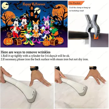 萬聖節派對迪士尼米老鼠恐怖之夜南瓜背景裝飾兒童生日嬰兒派對攝影背景 10 最佳銷售 萬聖節米奇 - №6