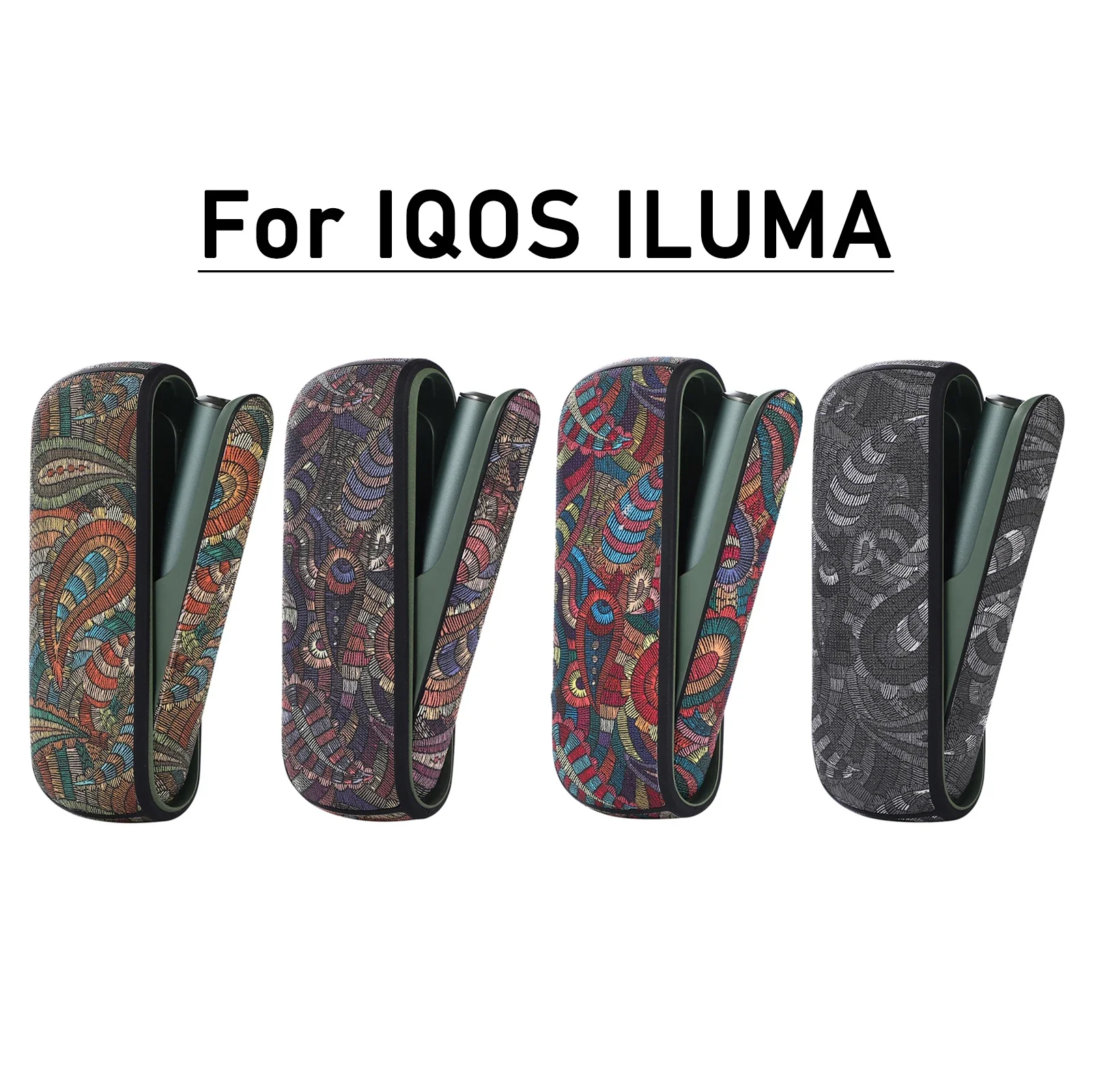 Multiple styles 1 Case+1 Door Cover For IQOS Iluma Magnetic PC Side Cover for IQOS 4 Iluma Replaceable Cover Accessories