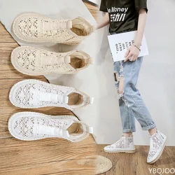 HOT 2022 New Women's Breathable Mesh Summer Shoes Lace Walking Shallow New Solid Non Slip Casual Shoes 35-40