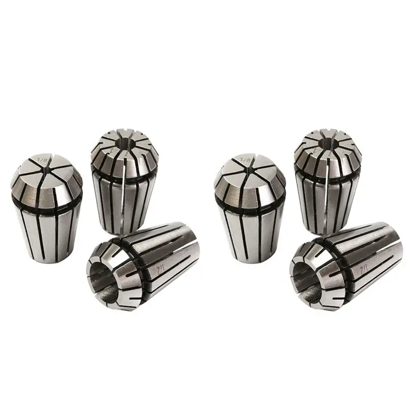 

Горячая новинка: Набор из 6 пружинных цанговых патронов ER20 для токарных станков, фрезеров и гравировальных станков с ЧПУ, размеры 1/8, 1/4, 1/2 дюйма